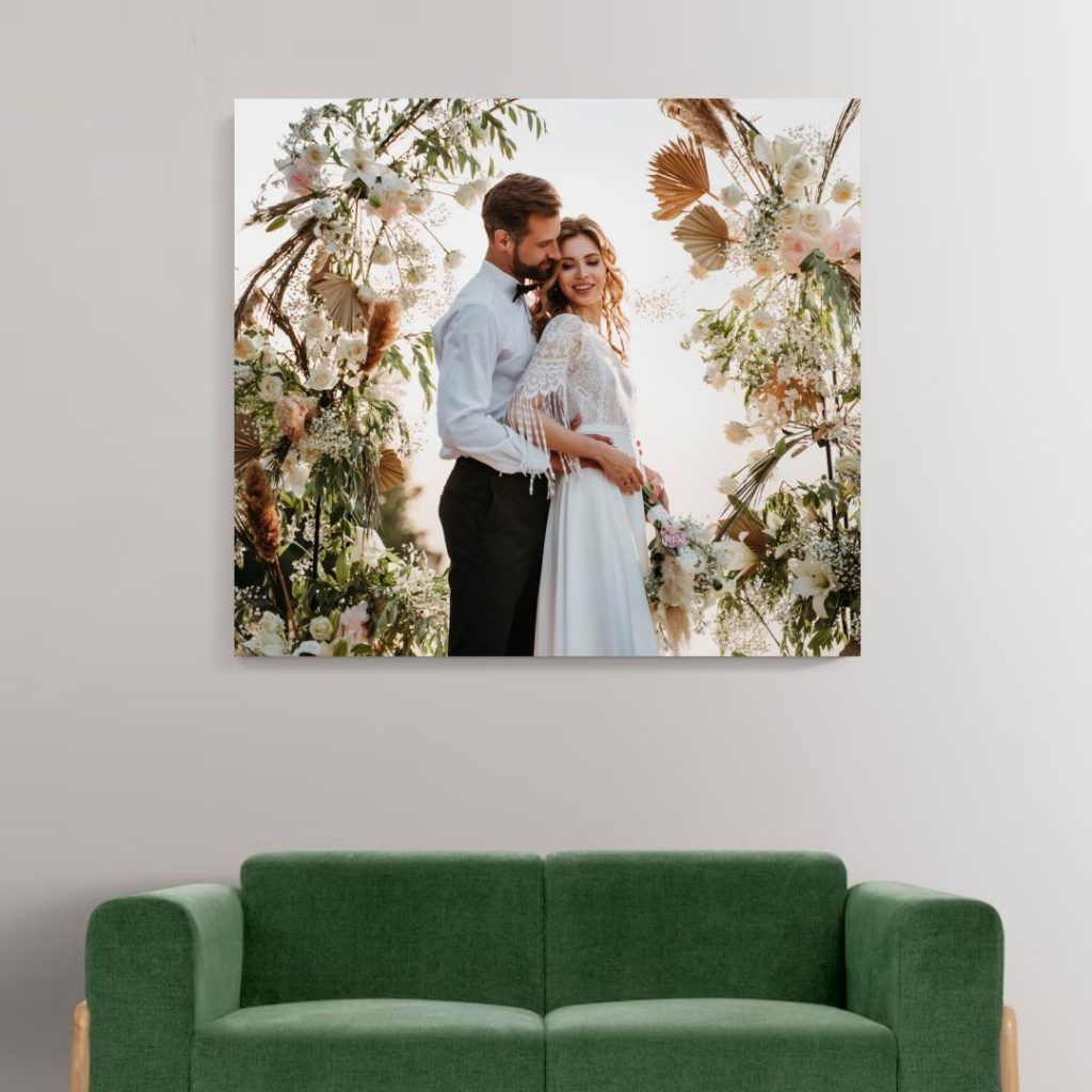 Cuadro con foto personalizada de la boda