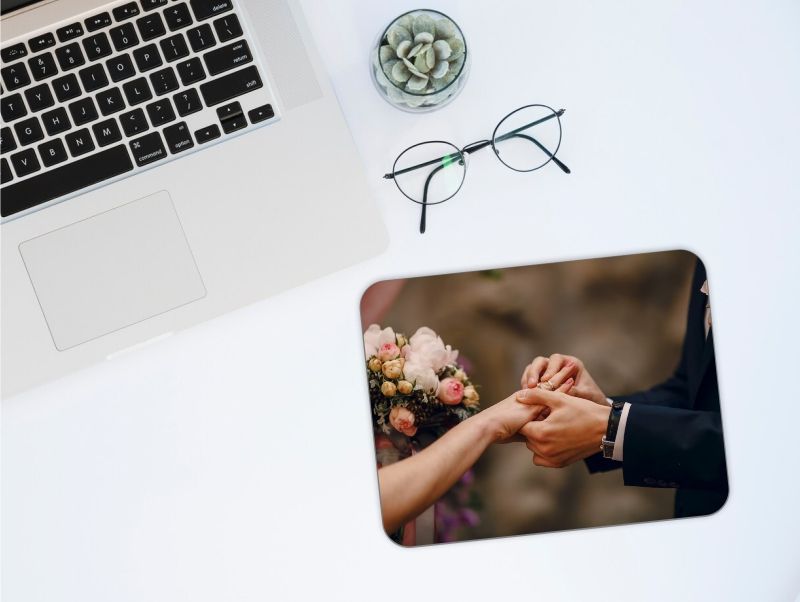 Regalo de bodas personalizado, alfombrilla de ratón